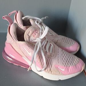 Nike Kids Air Max 270 Pink and White Sneakers